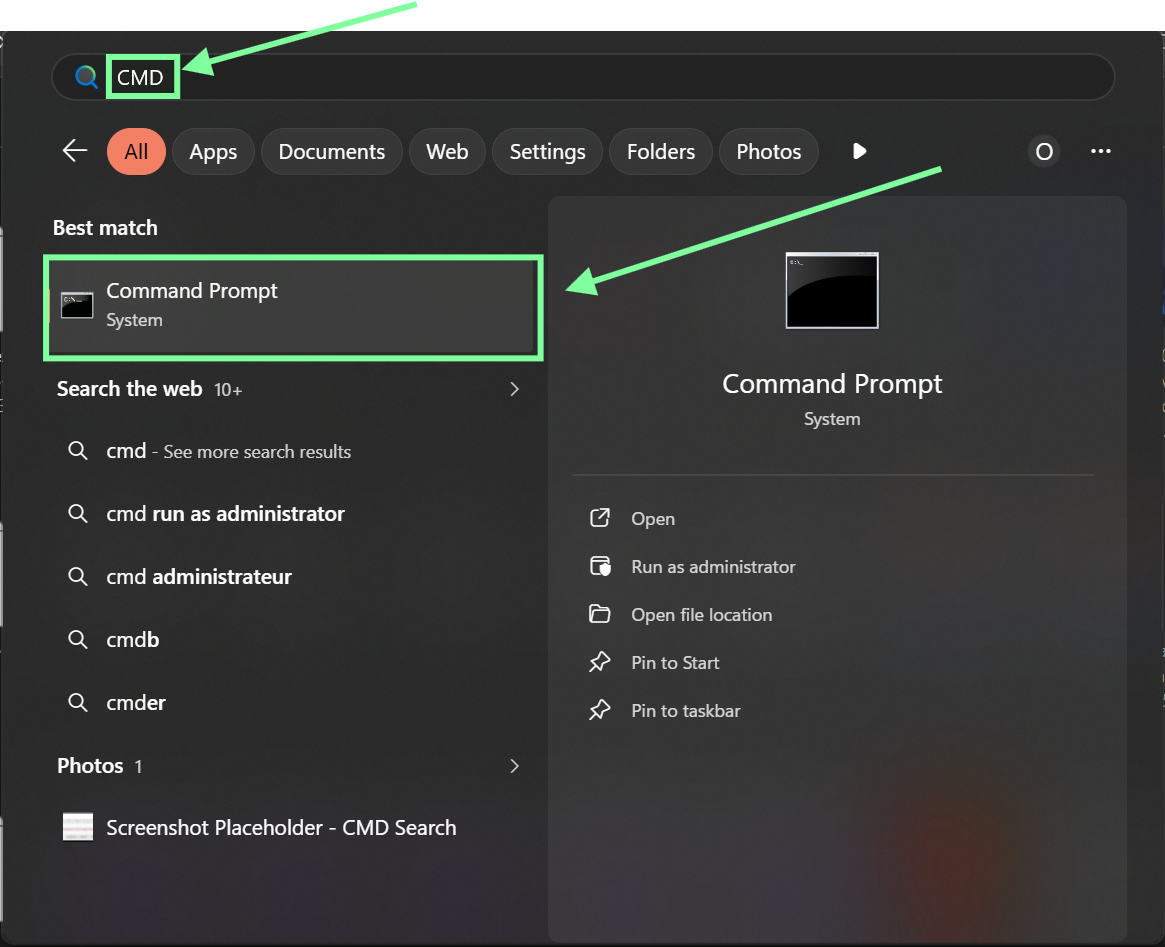 CMD Search screenshot