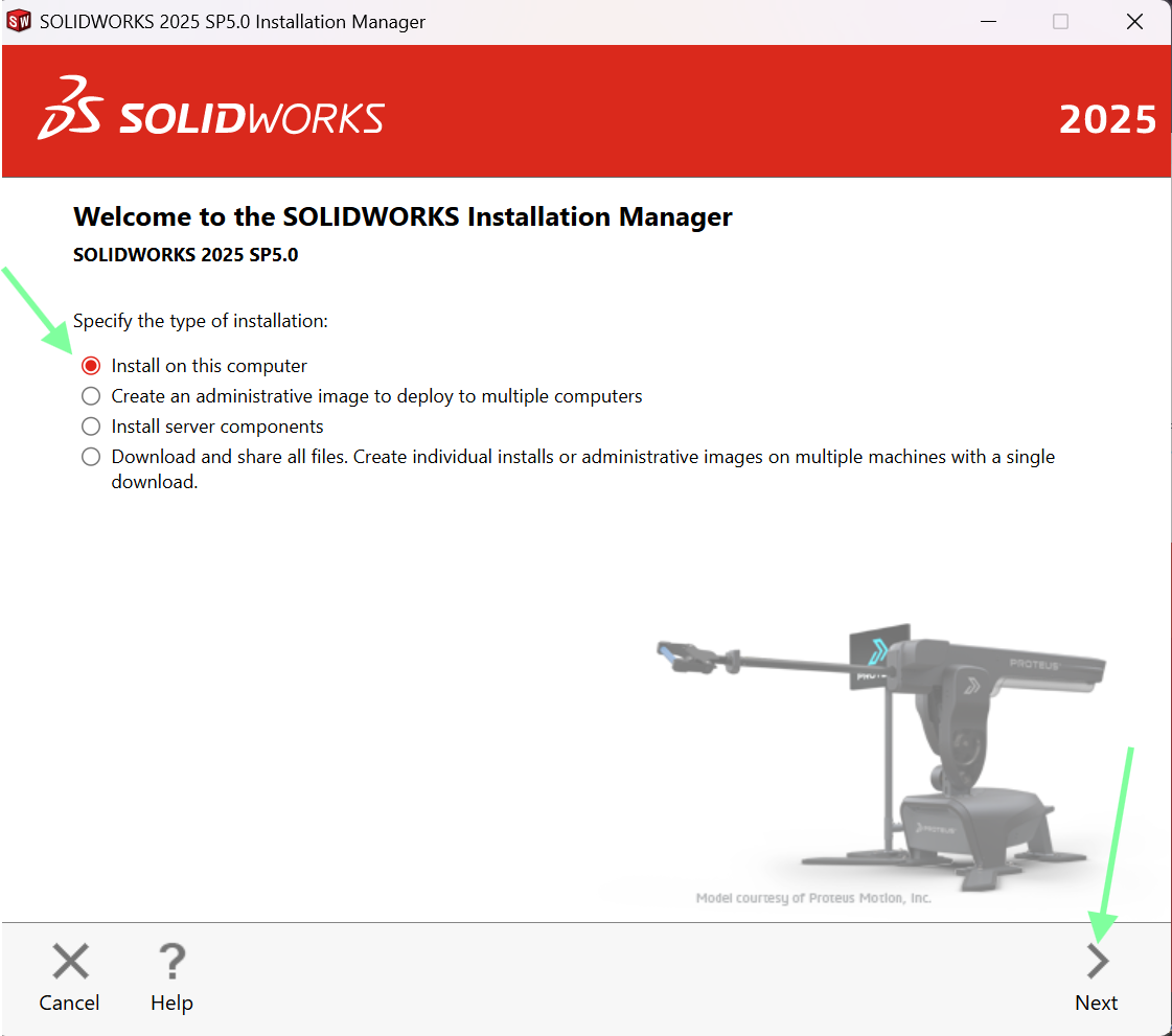 SOLIDWORKS Installation Type